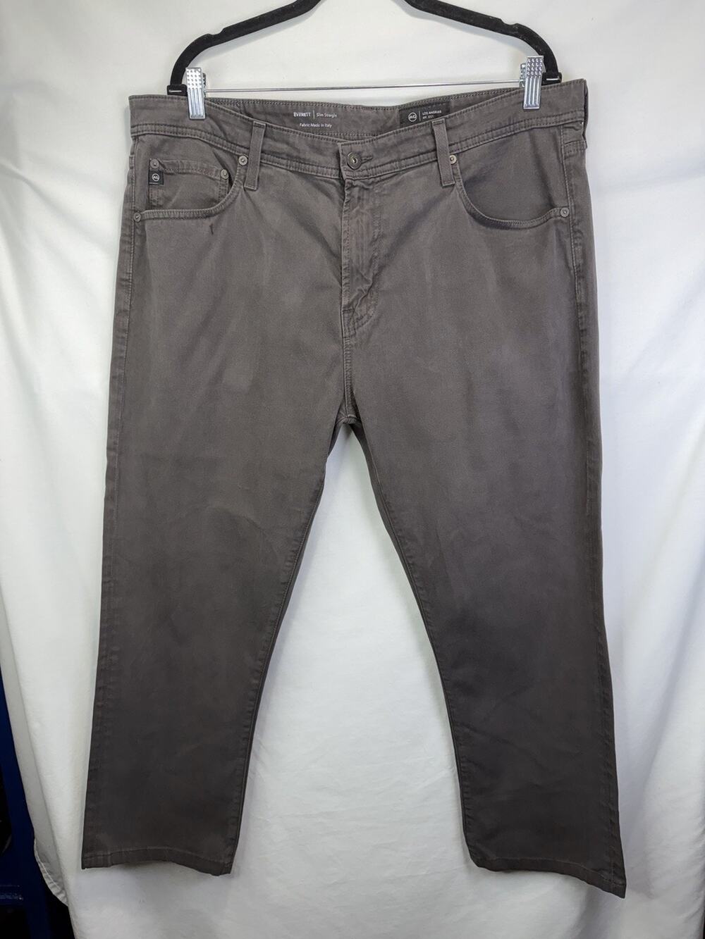 AG Adriano Goldschmied Everett Pants Mens Size 38x27 Slim Straight Italy Fabric